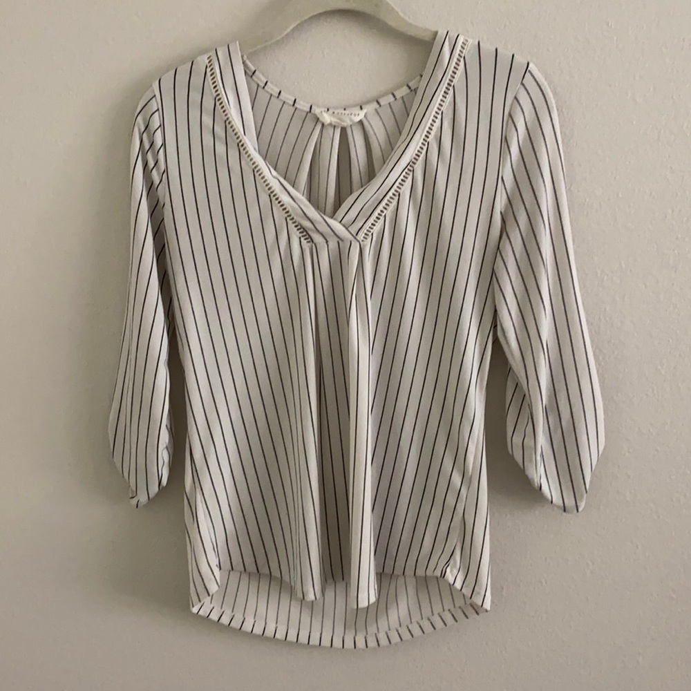 White and black striped shirt 🍁